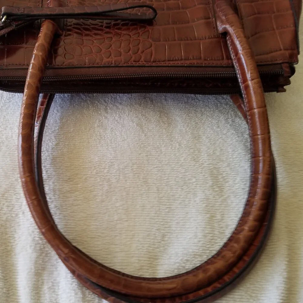 NEWPORT NEWS EASY STYLE VINTAGE FAUX ALLIGATOR LEATHER PURSE - Picture 13 of 13